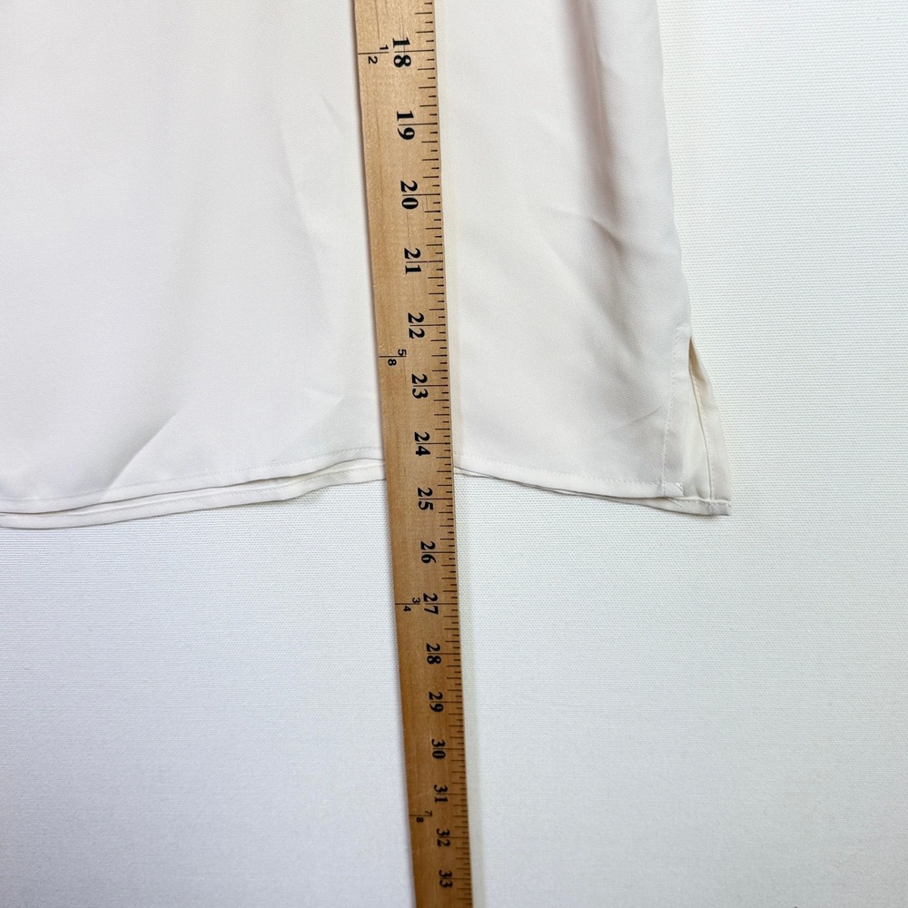 LOFT Ivory Square Neck Puff‎ Sleeve Blouse LP - Picture 6 of 6